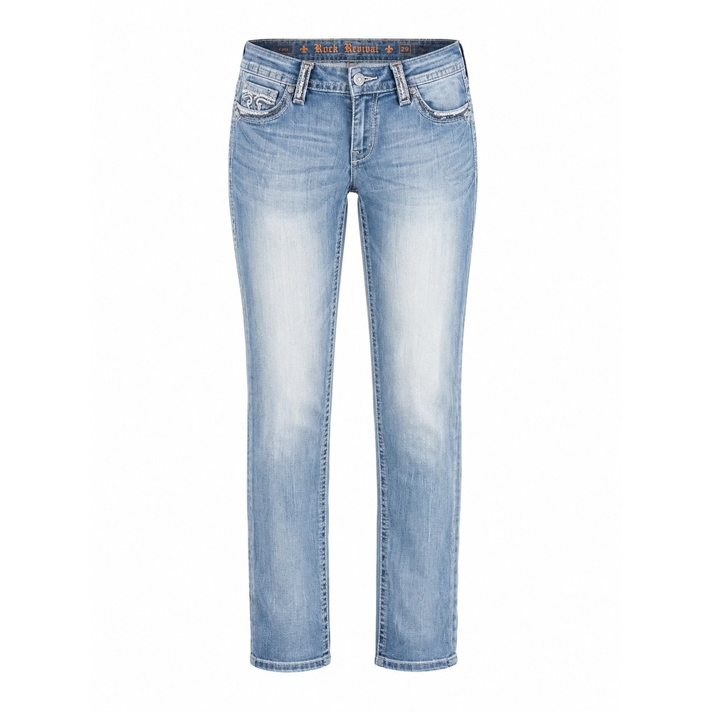 Rock Revival Jena Easy Skinny Jeans Embroidered Sequin‎ 29 retro denim western